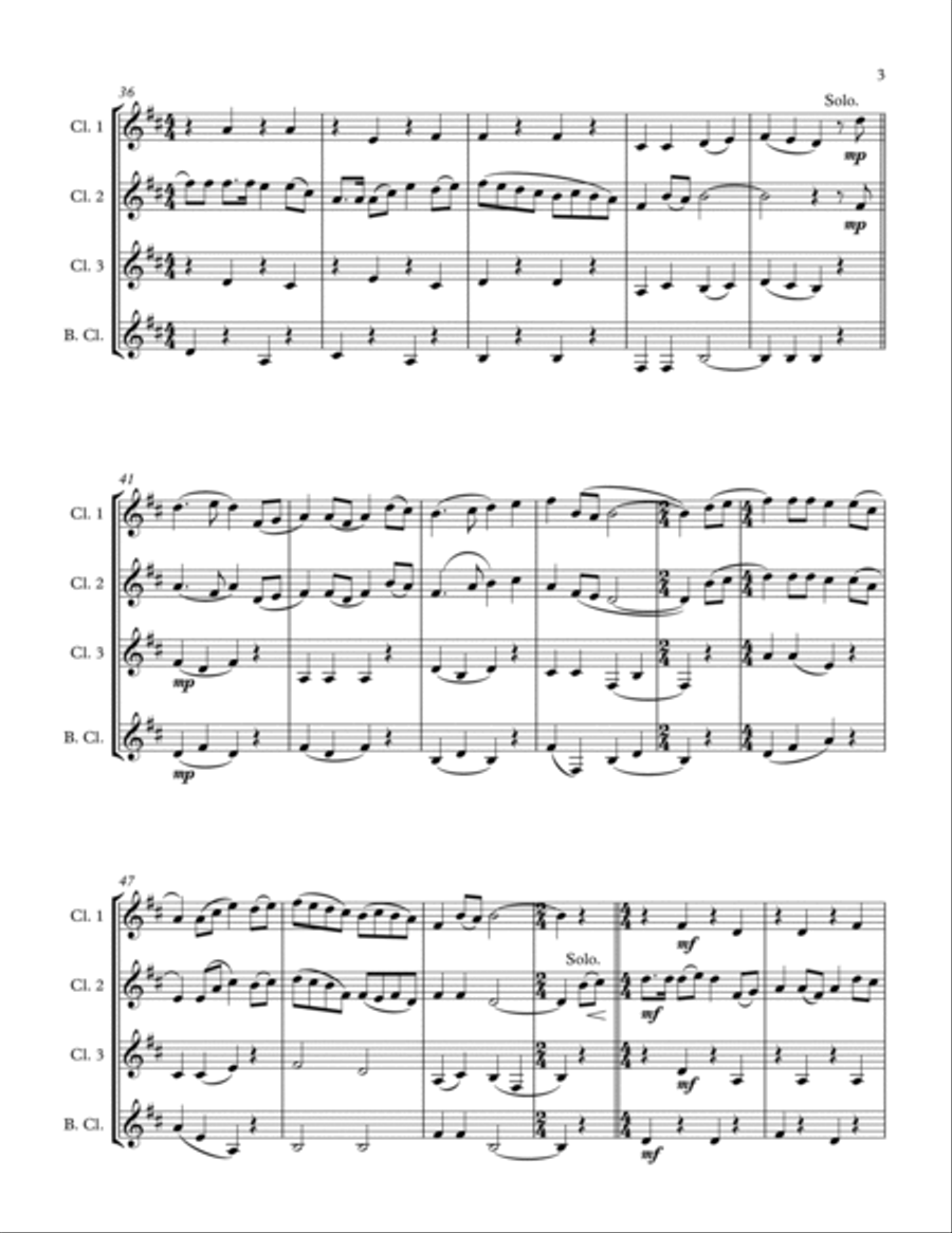Farewell to Nova Scotia Woodwind Quartet scores gallery preview page 5