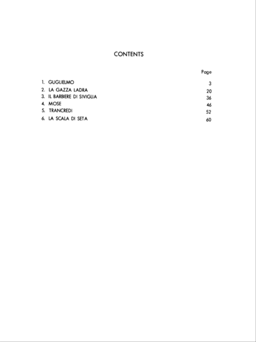 Album of Six Overtures Piano Solo scores gallery preview page 3