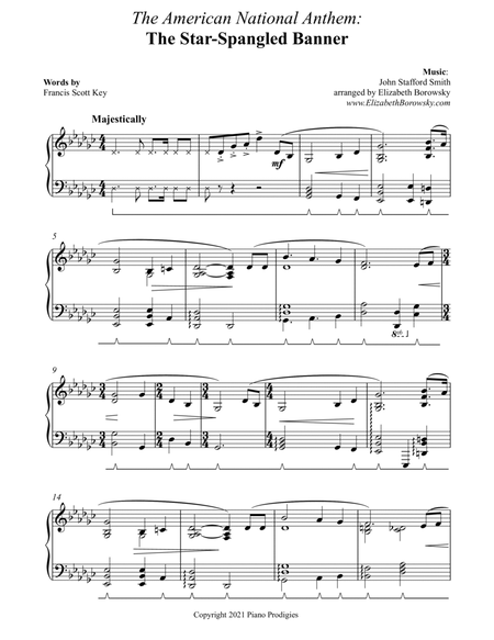 The Star Spangled Banner for Solo Piano (2021 Inaugural Edition)