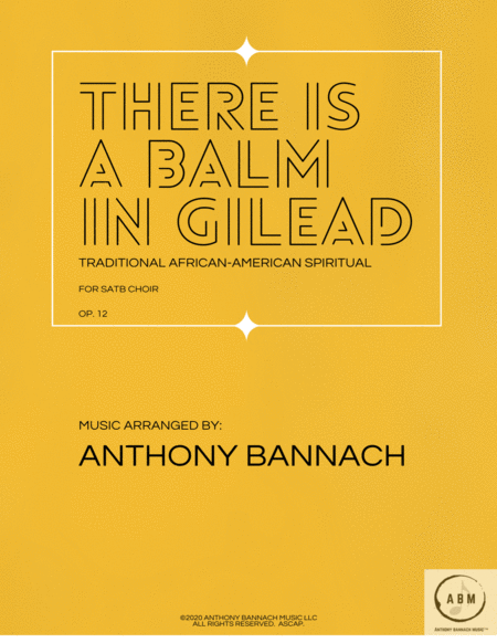 "There is a Balm in Gilead" for SATB Choir image number null