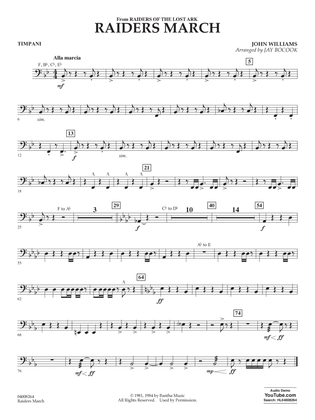 Raiders March (from Raiders Of The Lost Ark) (arr. Jay Bocook) - Timpani