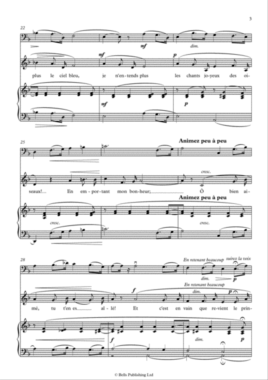 Elegie (D minor) Voice scores gallery preview page 3