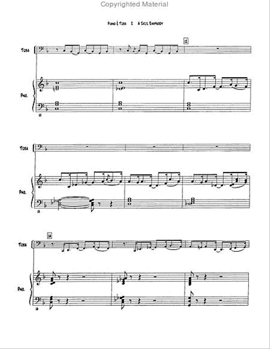 A Jazz Rhapsody Euphonium scores gallery preview page 3