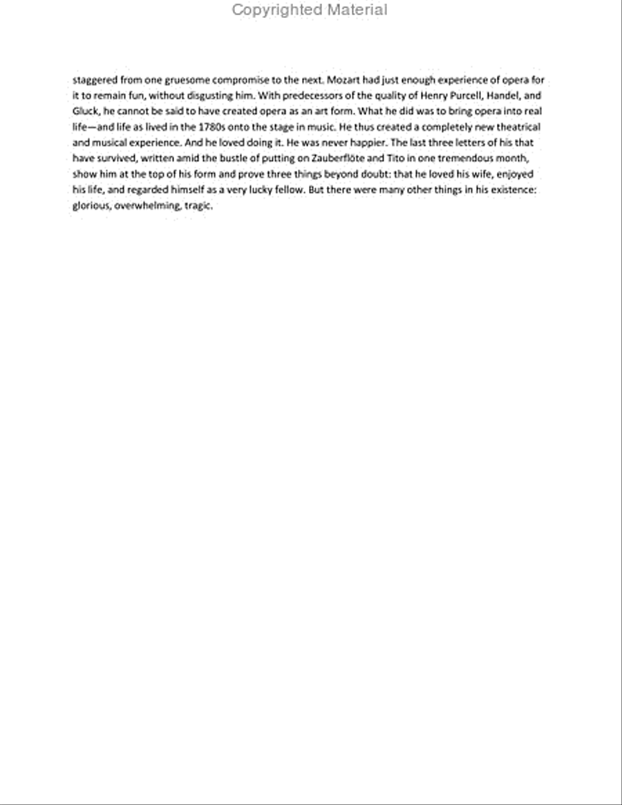 Mozart: A Life Mozart: A Life Collection / Songbook scores gallery preview page 14