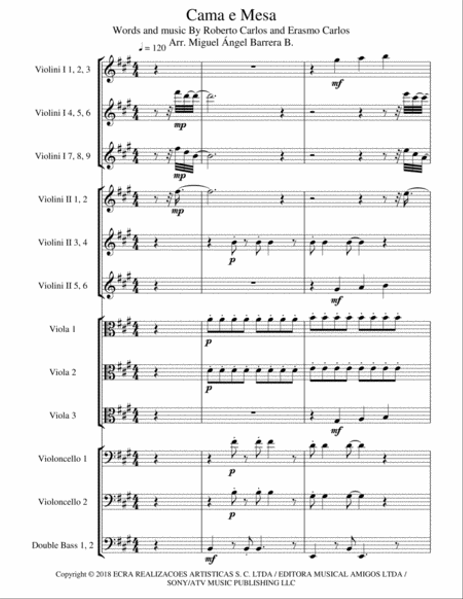 Cama E Mesa String Orchestra scores gallery preview page 4