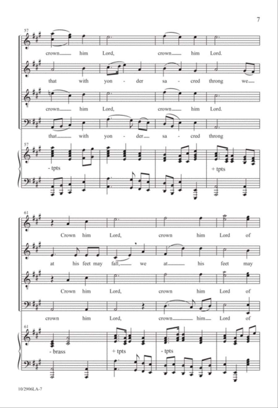 All Hail the Power of Jesus' Name 4-Part scores gallery preview page 7