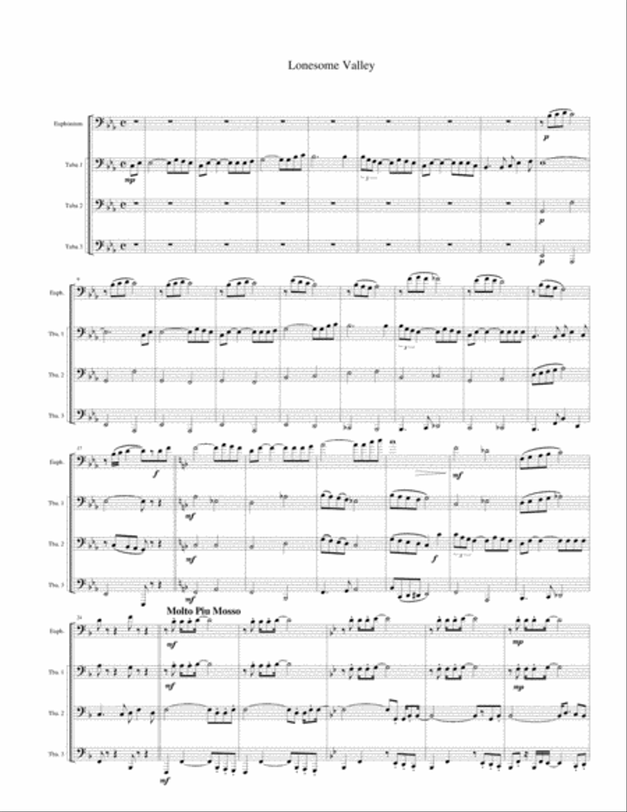 Lonesome Valley Brass Ensemble scores gallery preview page 1