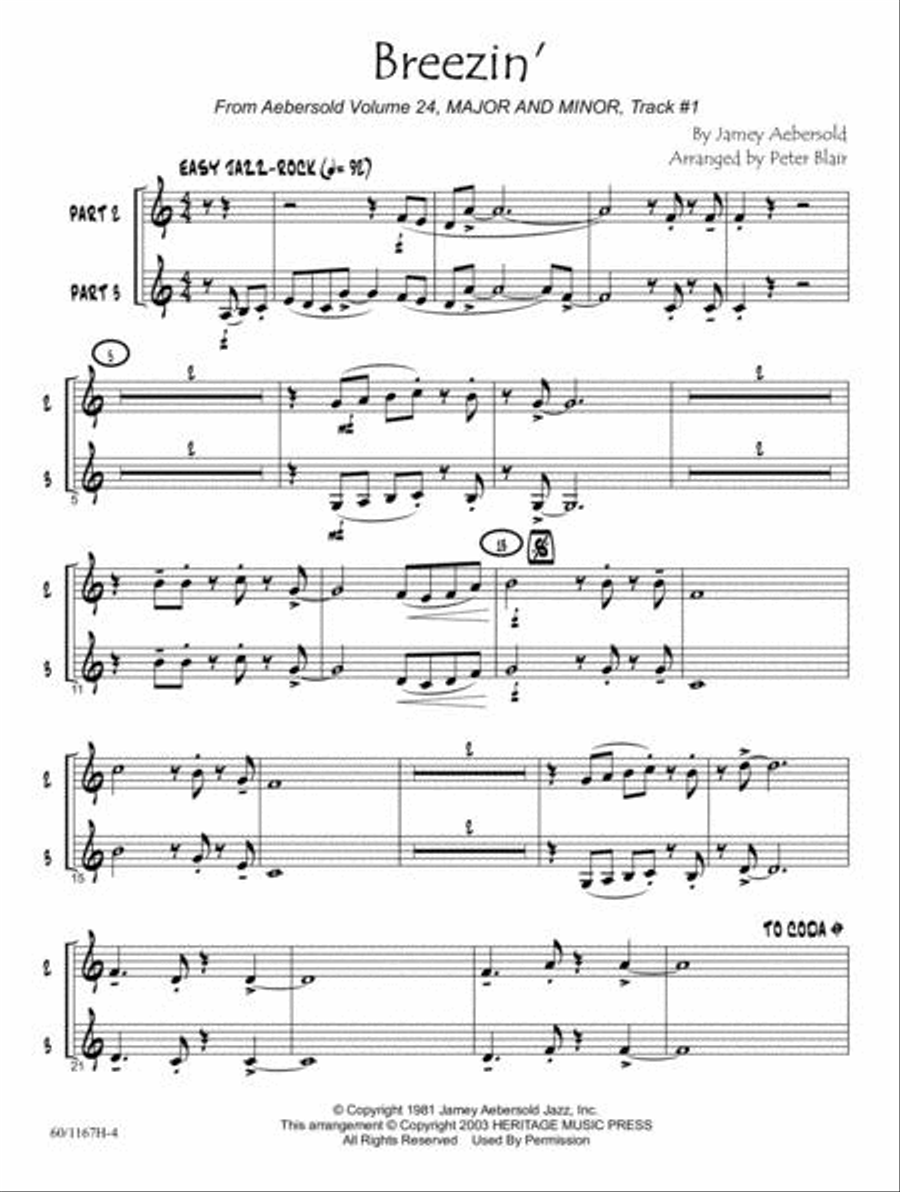 Aebersold for Everyone - Clarinet Jazz Ensemble scores gallery preview page 4