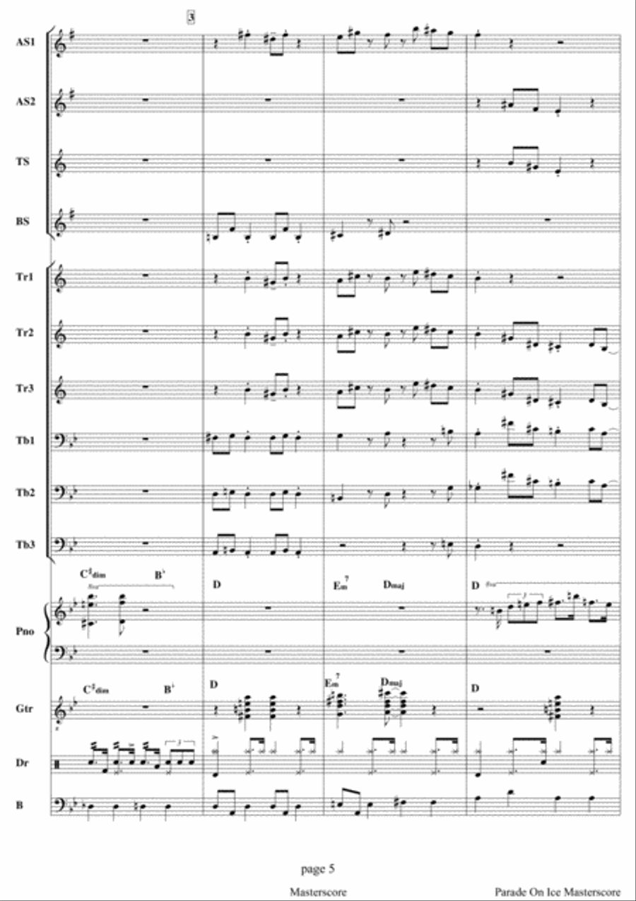 Parade On Ice Parade On Ice Concert Band scores gallery preview page 5