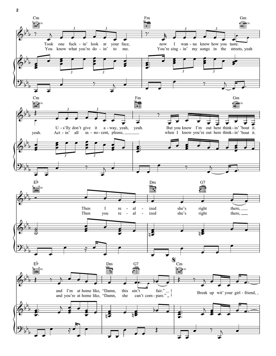 break up with your girlfriend, i'm bored Piano, Vocal, Guitar scores gallery preview page 2