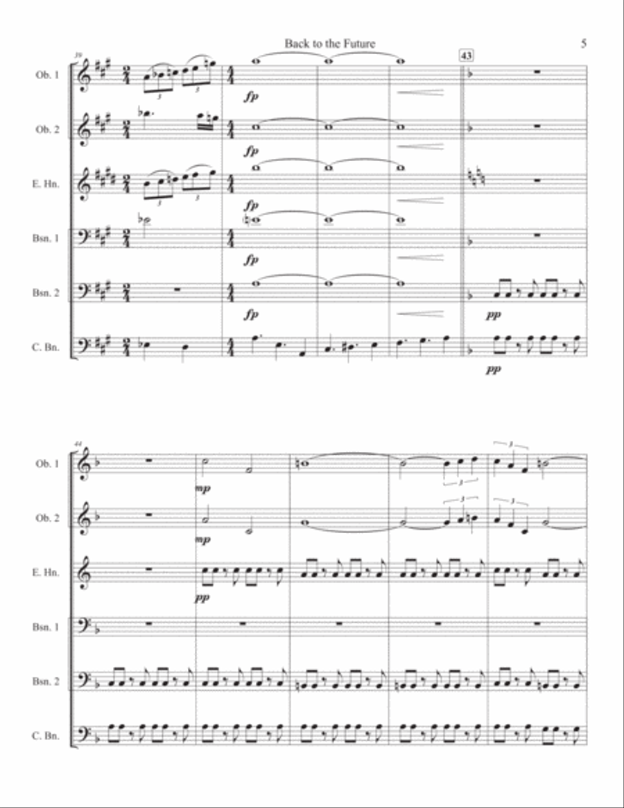 Back To The Future Woodwind Ensemble scores gallery preview page 6