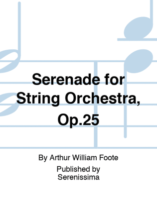 Serenade for String Orchestra, Op.25