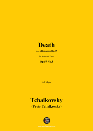 Book cover for Tchaikovsky-Death,in F Major,Op.57 No.5