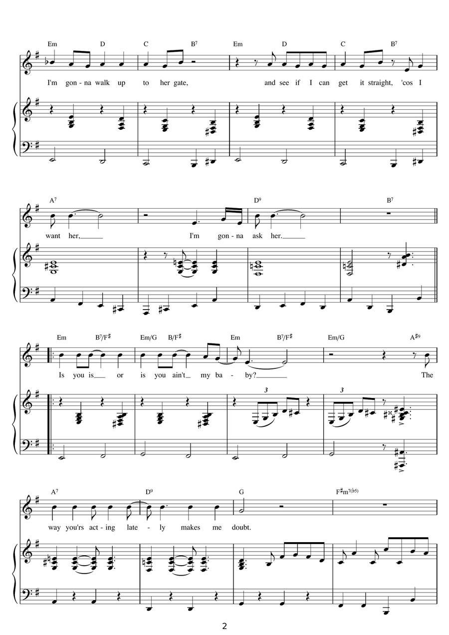 Is You Is Or Is You Ain't My Baby? Voice scores gallery preview page 2