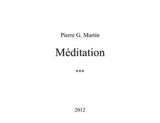 Book cover for Meditation (organ)