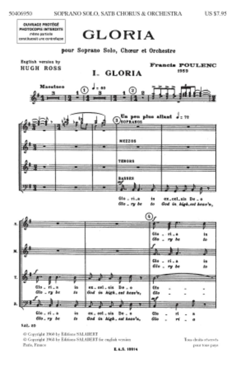 Gloria Choir scores gallery preview page 1