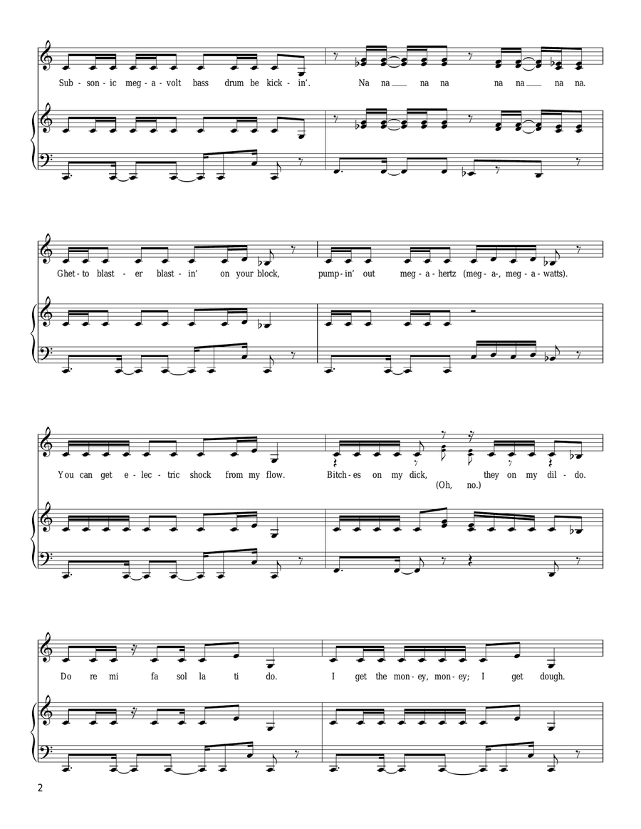 Electric City Piano, Vocal, Guitar scores gallery preview page 2