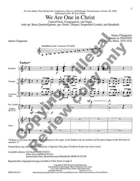 We Are One in Christ (Full Score) image number null