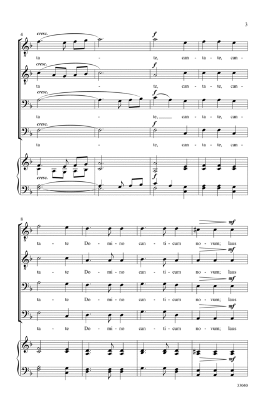 Cantate Domino TTBB scores gallery preview page 2