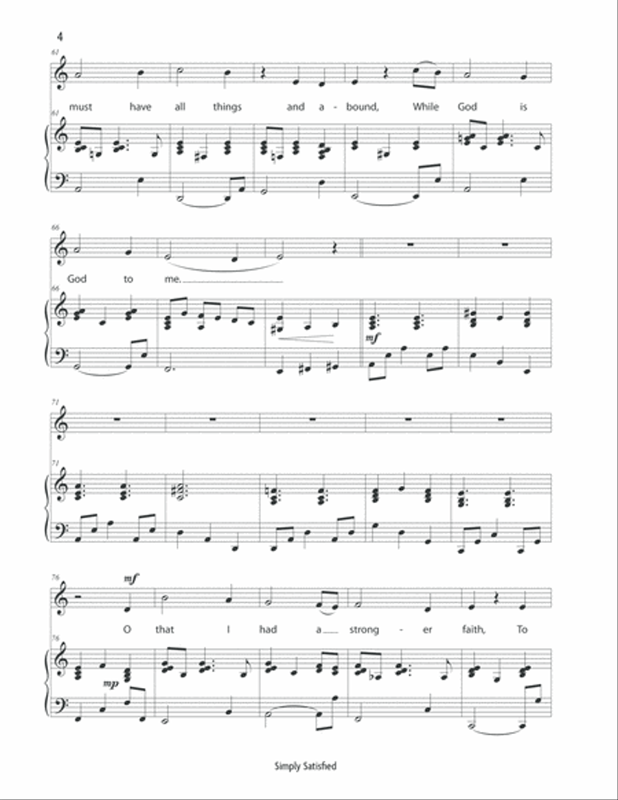 Simply Satisfied (High Voice) High Voice scores gallery preview page 5