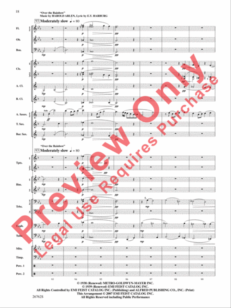 Rainbows Concert Band scores gallery preview page 19