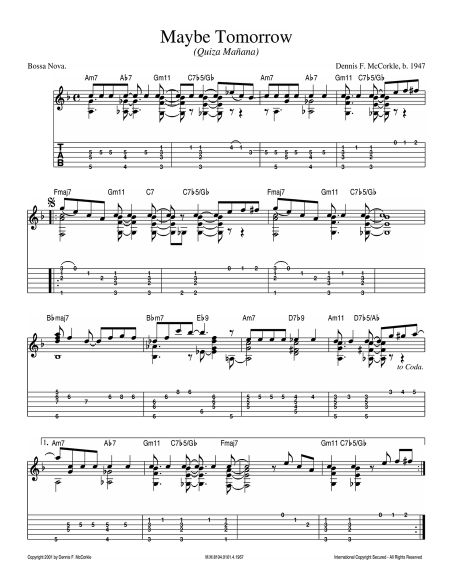 Maybe Tomorrow (Quiza Mañana) Electric Guitar scores gallery preview page 3