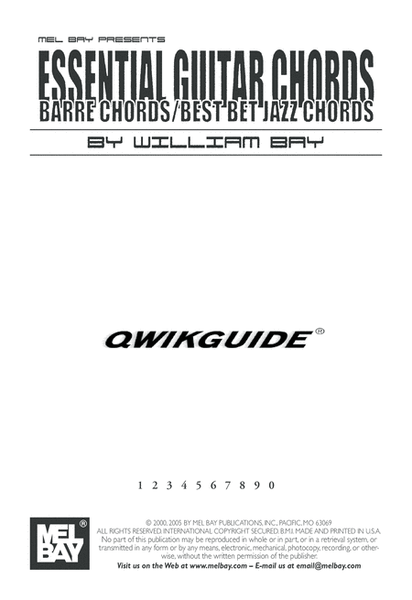 Essential Guitar Chords-Barre Chords/Best Bet Jazz Chords