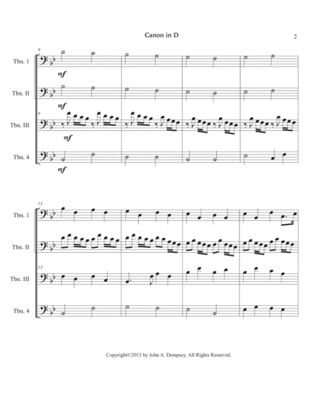 Canon in D (Trombone Quartet) image number null
