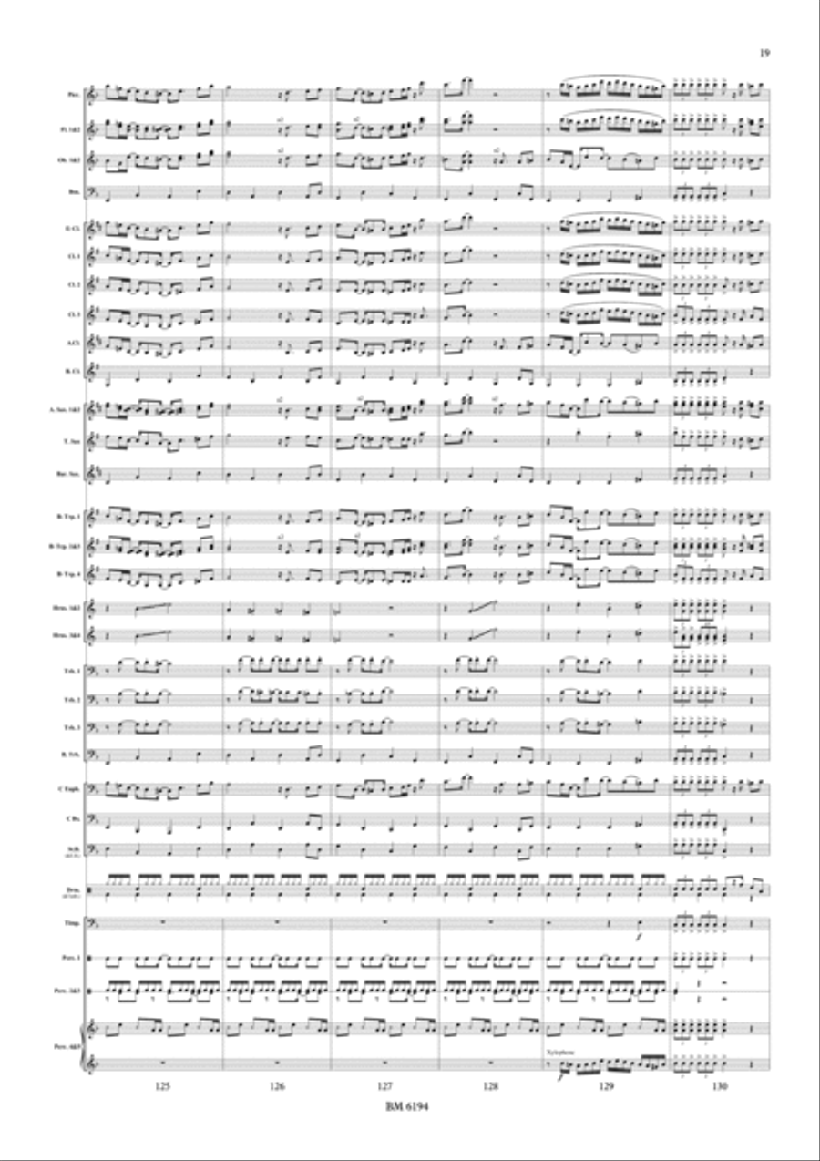 Circus Town Parade March for Wind Band Concert Band scores gallery preview page 20