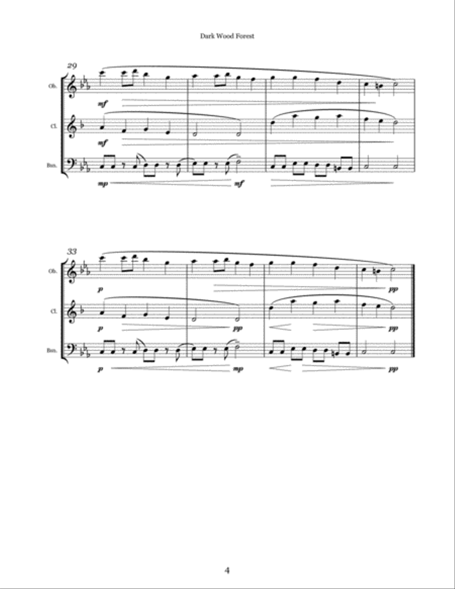 Dark Wood Forest Woodwind Trio scores gallery preview page 4
