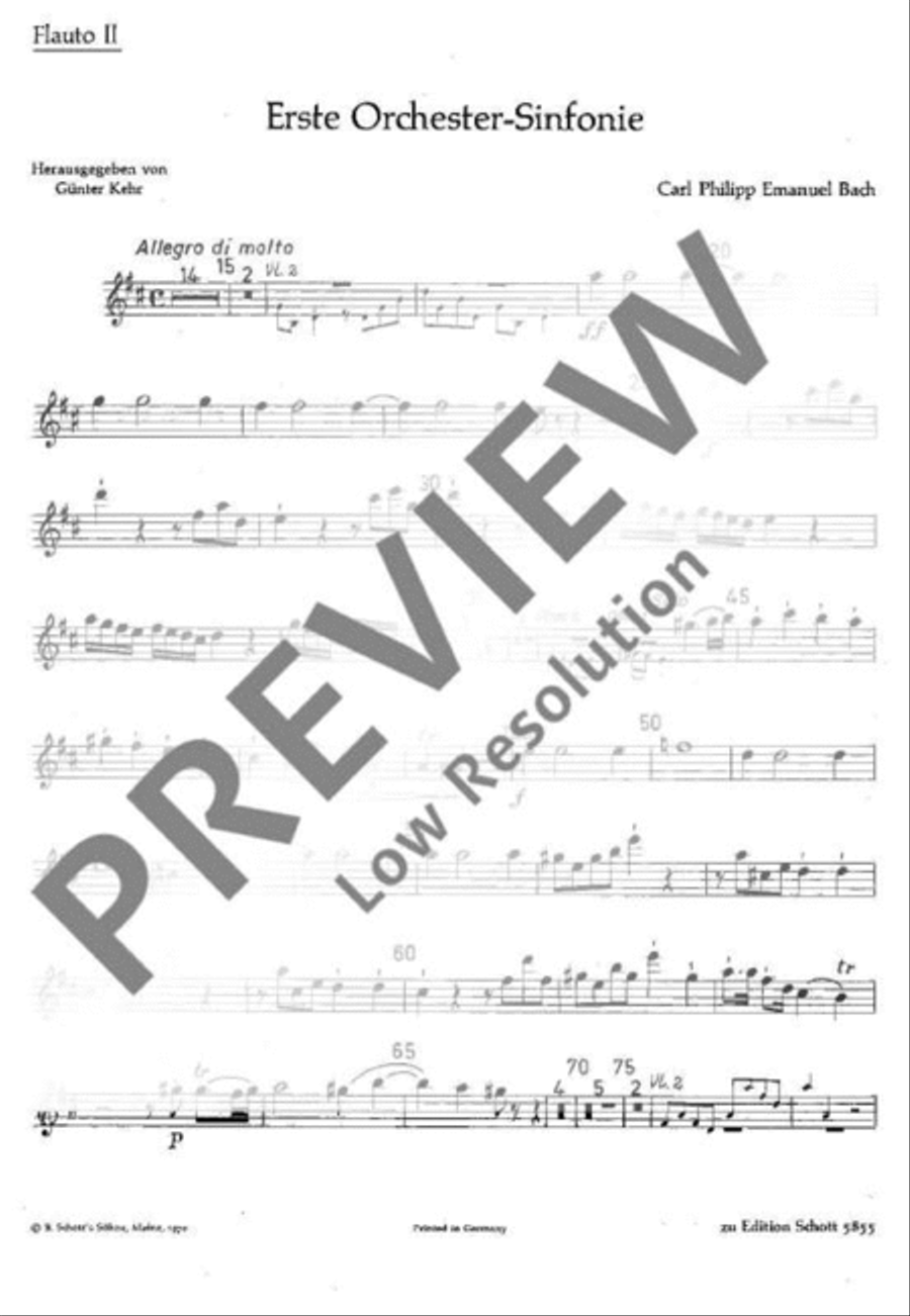 Symphony No. 1 Flute scores gallery preview page 6