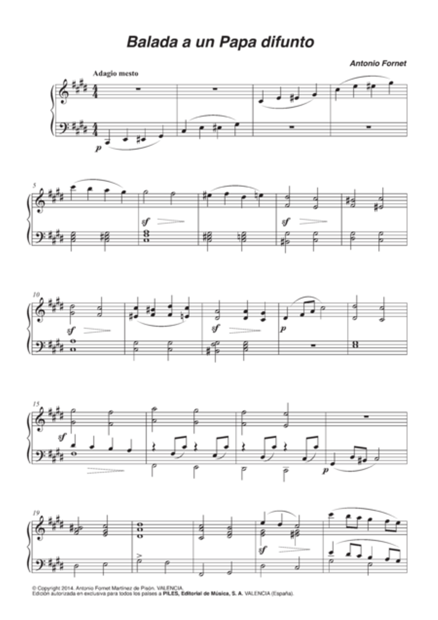 Balada a un Papa Difunto Balada a un Papa Difunto Piano Solo scores gallery preview page 2