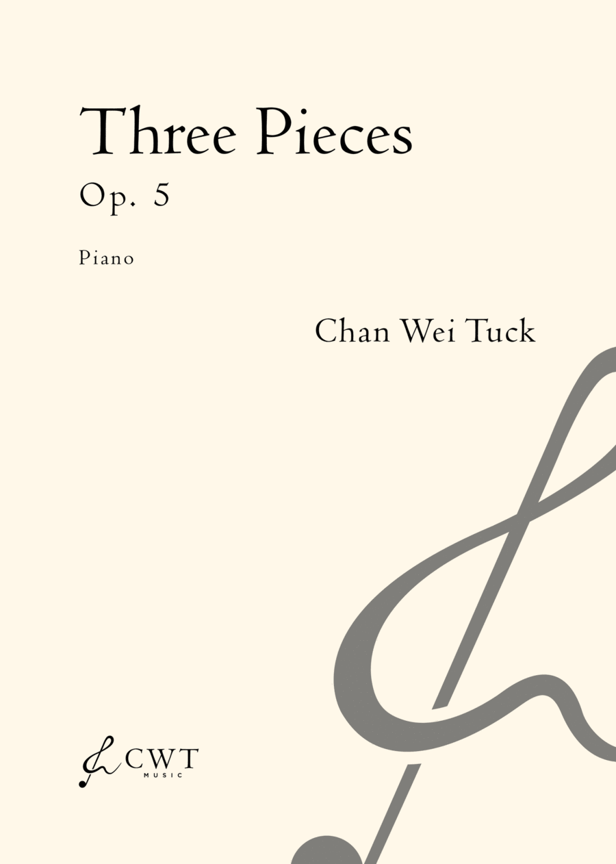 Three Pieces for Piano, Op. 5 Piano Solo scores gallery preview page 1