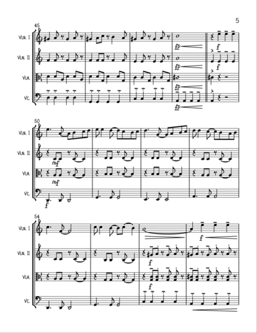 Can't Take My Eyes Off Of You String Quartet scores gallery preview page 5