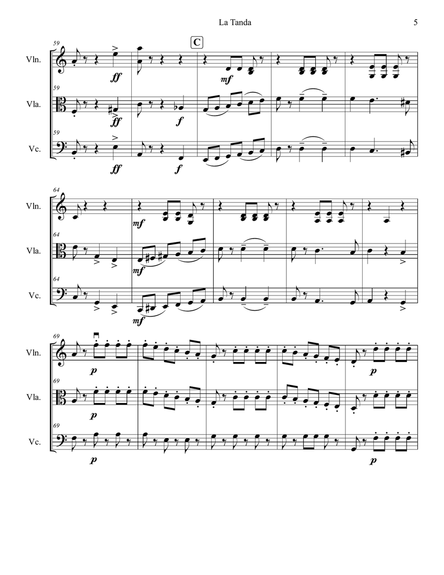 La Tanda String Trio scores gallery preview page 5