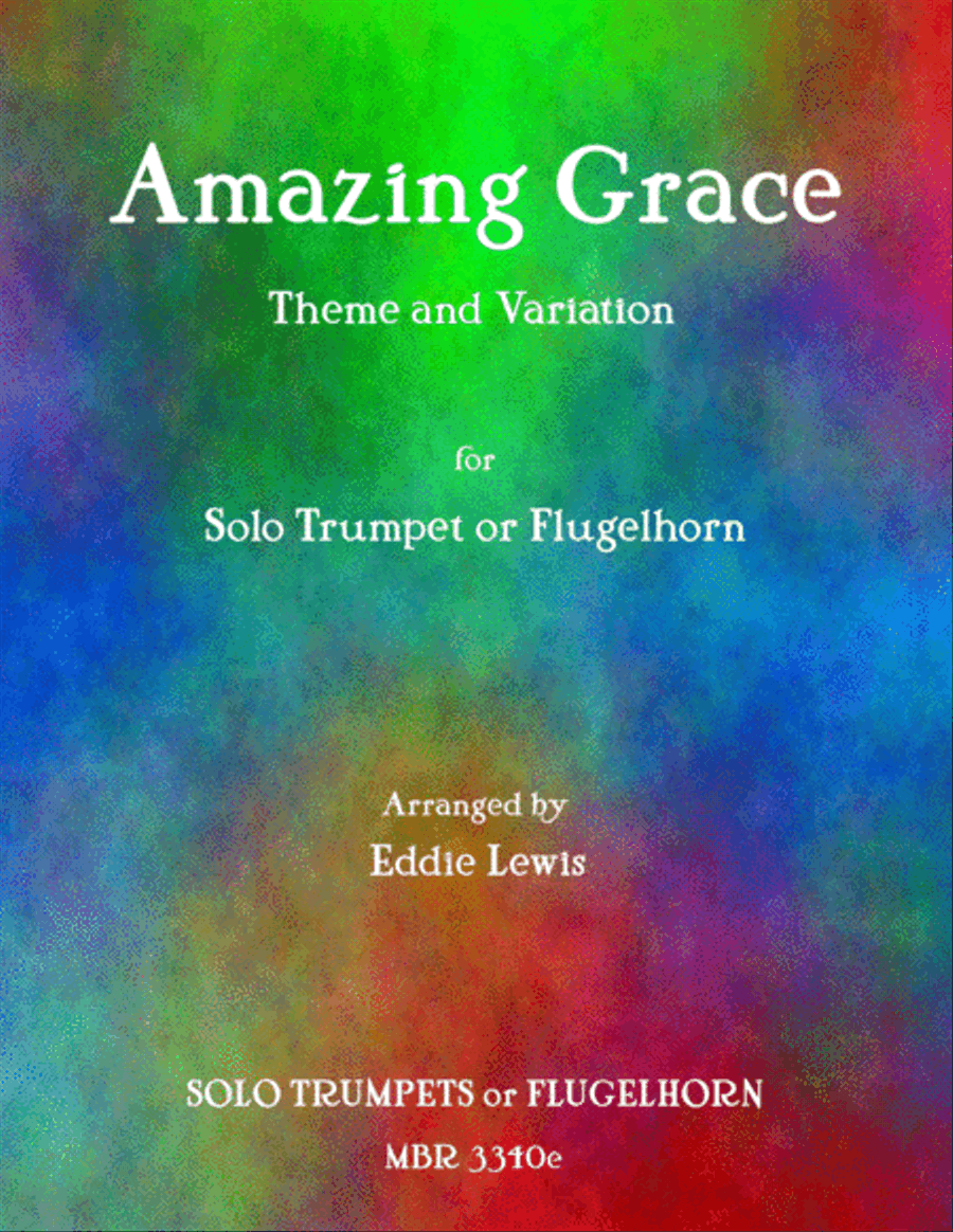 Amazing Grace Theme and Variations for Solo Trumpet by Eddie Lewis Trumpet Solo scores gallery preview page 1
