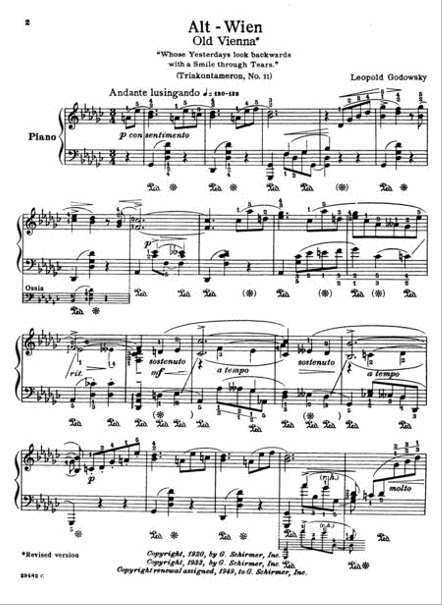 Alt Wein (Old Vienna) Alt Wein (Old Vienna) Piano Solo scores gallery preview page 2