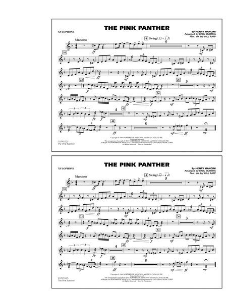 The Pink Panther - Xylophone by Henry Mancini Marching Band - Digital Sheet Music