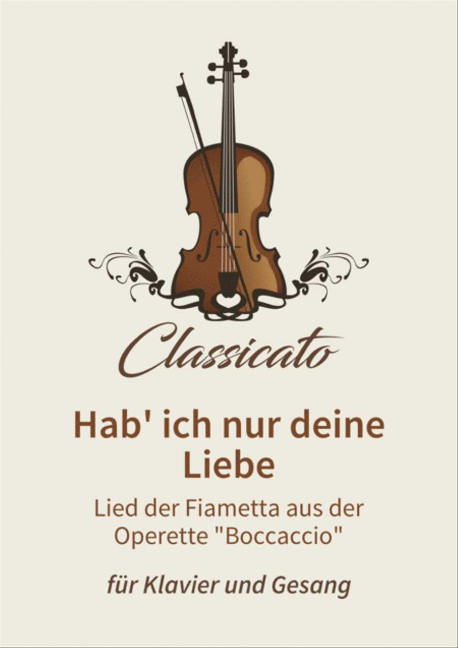 Hab' ich nur deine Liebe Piano, Vocal, Guitar scores gallery preview page 1