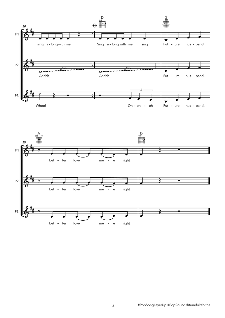 Dear Future Husband Piano, Vocal, Guitar scores gallery preview page 3
