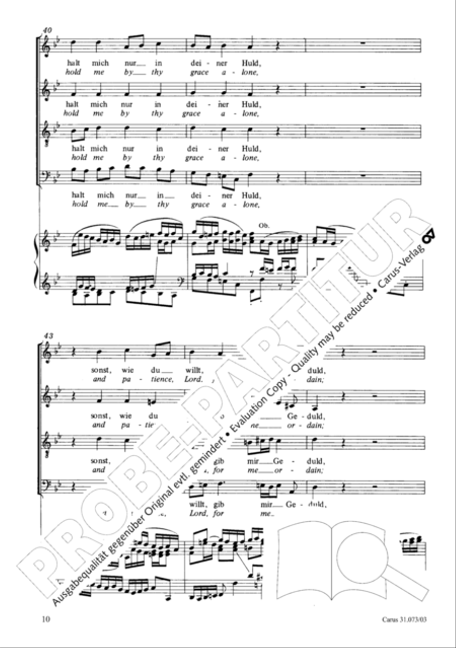 Thy will, O Lord, be done for me (Herr, wie du willt, so schicks mit mir) STB scores gallery preview page 11