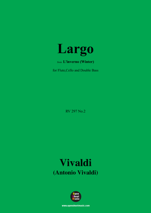 Book cover for Vivaldi-Largo,RV 297 No.2,for Flute,Cello and Double Bass