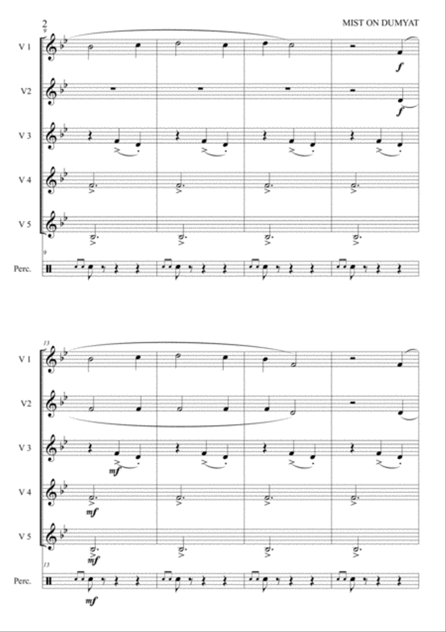 Mist on Dumyat - Flexible beginner band Concert Band scores gallery preview page 2