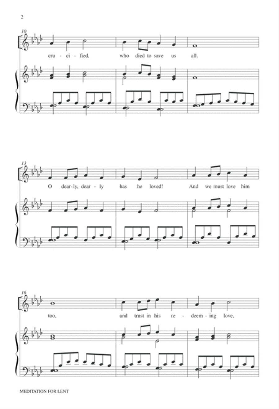 Meditation for Lent Meditation for Lent Unison Choir scores gallery preview page 3