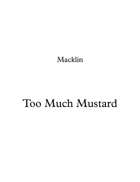 Too Much Mustard (Tres Moutarde) image number null