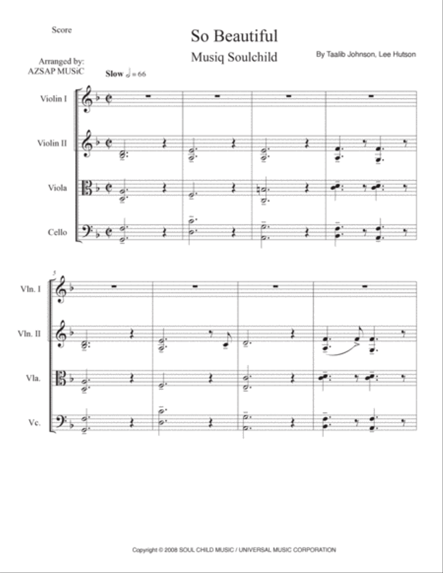 Sobeautiful String Quartet scores gallery preview page 5