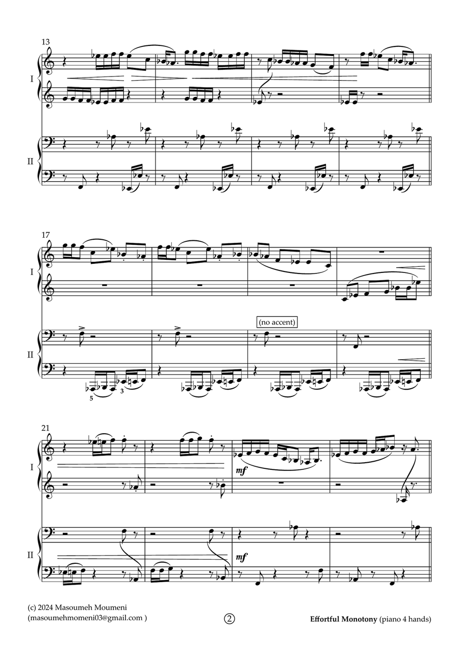 Effortful Monotony Piano Method scores gallery preview page 2