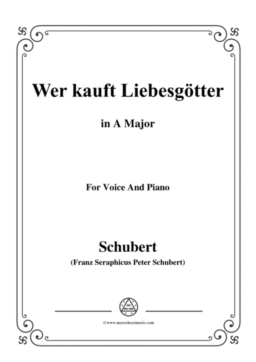 Schubert-Wer kauft Liebesgötter,in A Major,for Voice&Piano image number null
