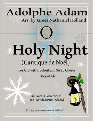 O Holy Night (Cantique de Noel) Adolphe Adam Orchestral Accompaniment in Ab