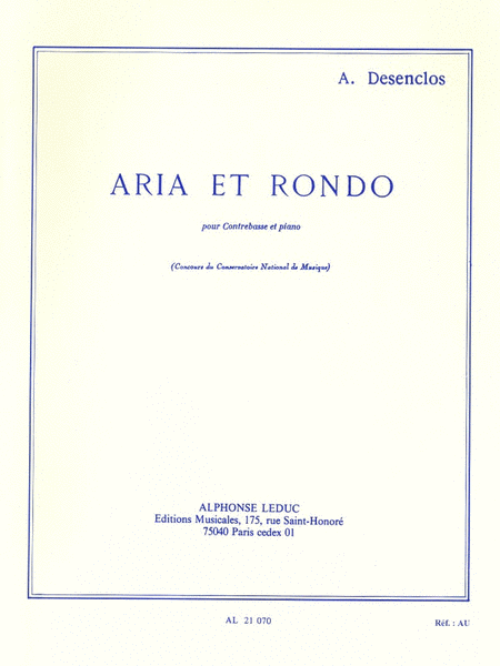 Aria and Rondo for Double Bass and Piano